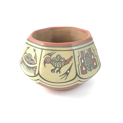 Margaret and Luther Gutierrez Polychrome Avaynu Bowl-Indian Pueblo Store