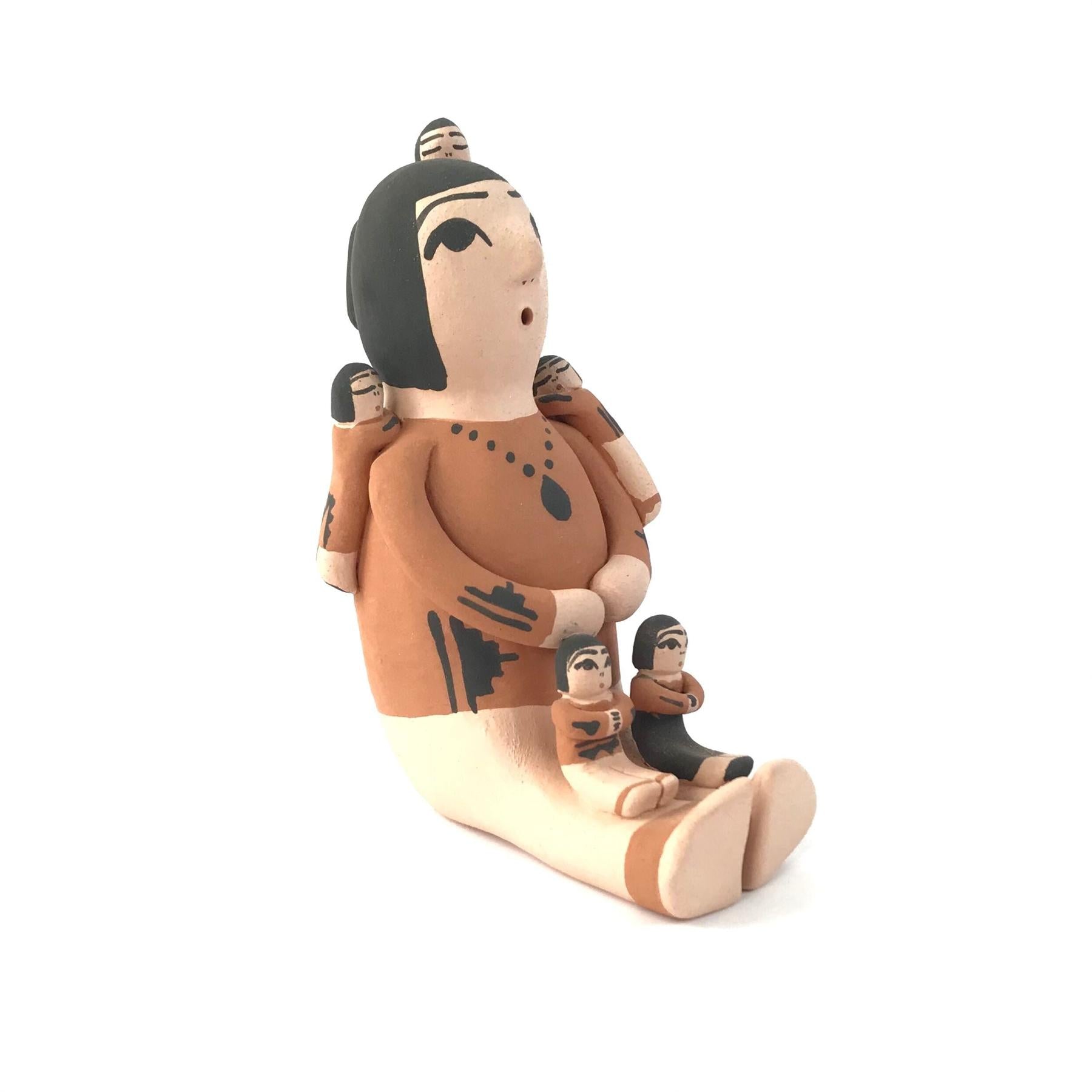 Angelina Bailon Santo Domingo Storyteller with 5 Kids-Indian Pueblo Store