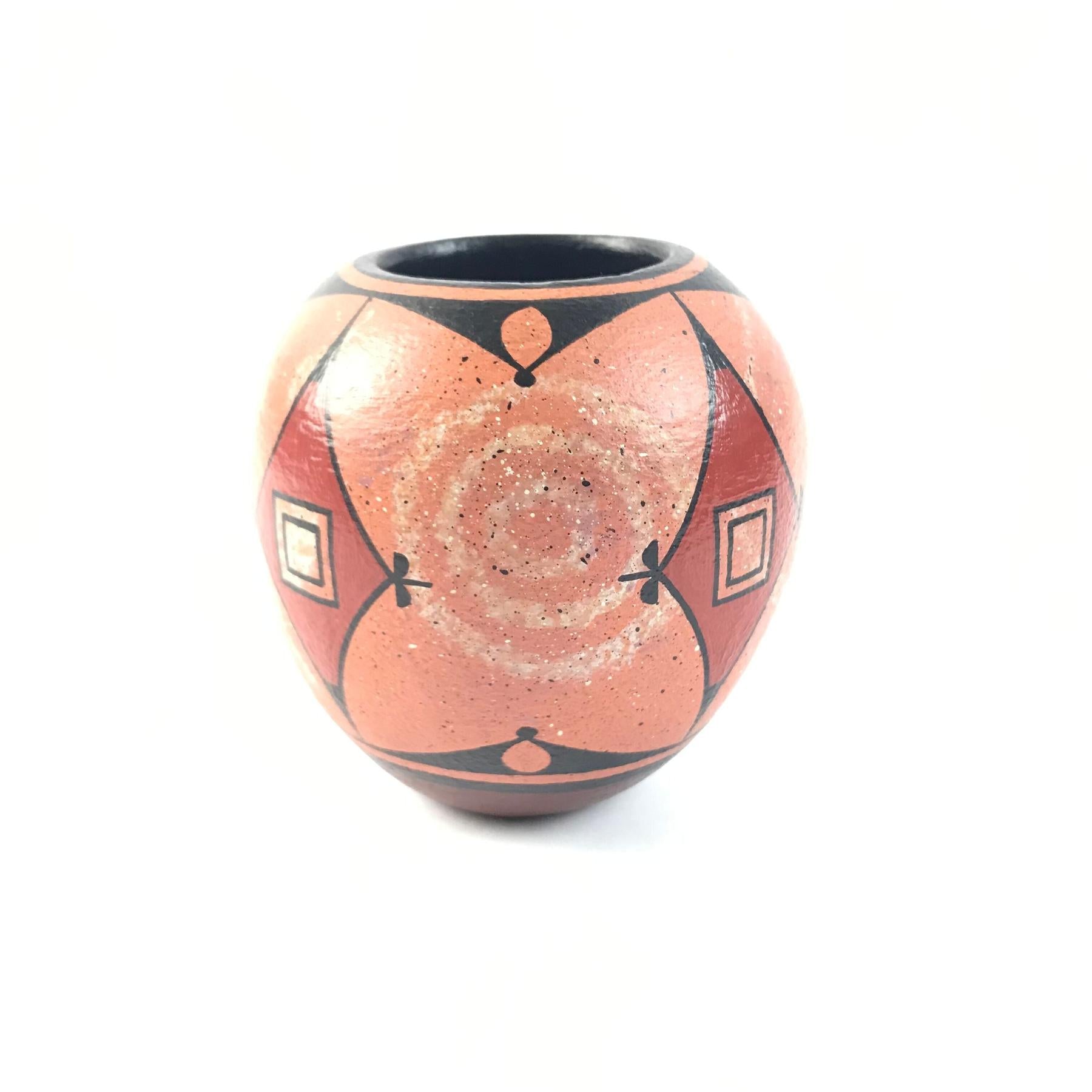 Ralph Aragon Polychrome Geometric Jar-Indian Pueblo Store