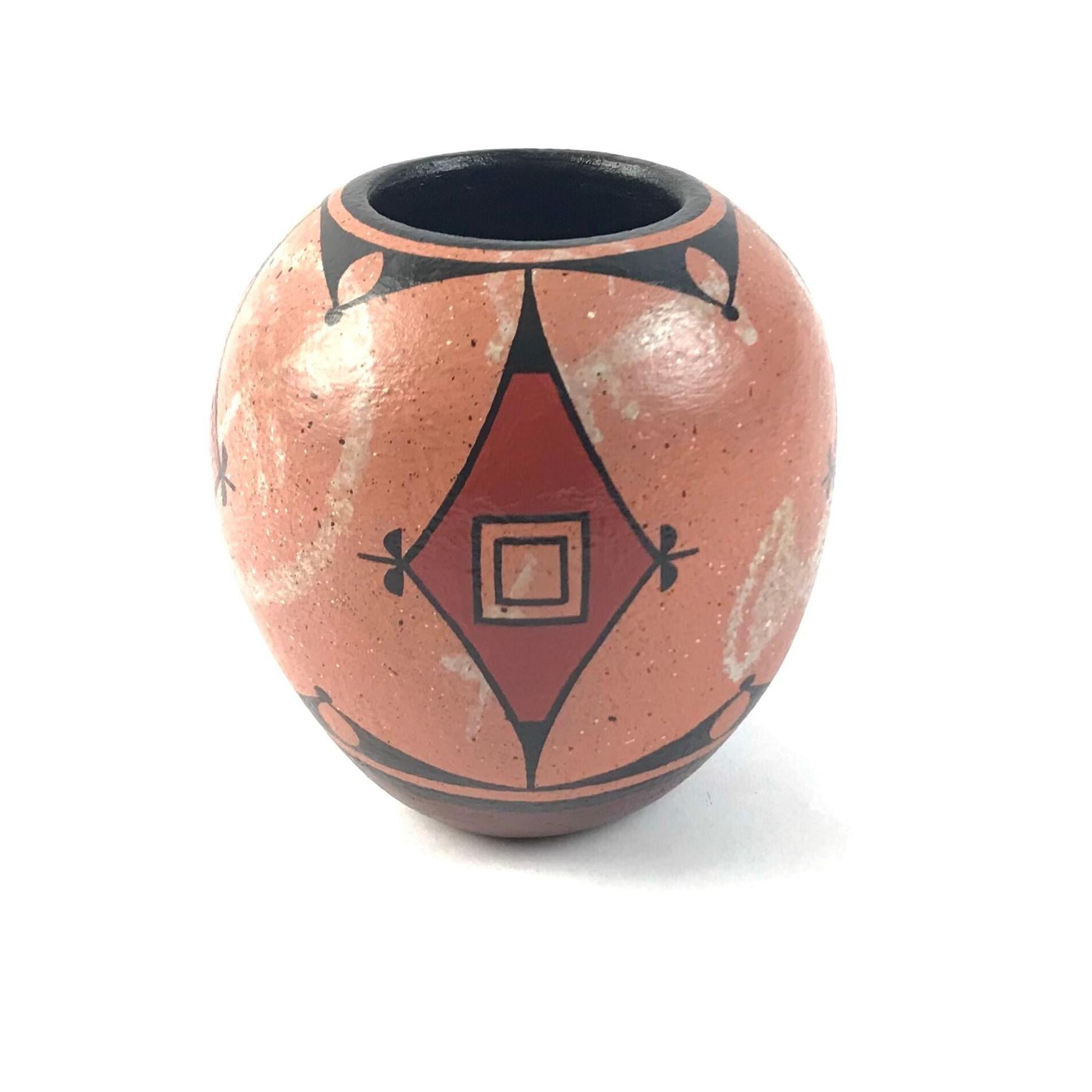 Ralph Aragon Polychrome Geometric Jar-Indian Pueblo Store