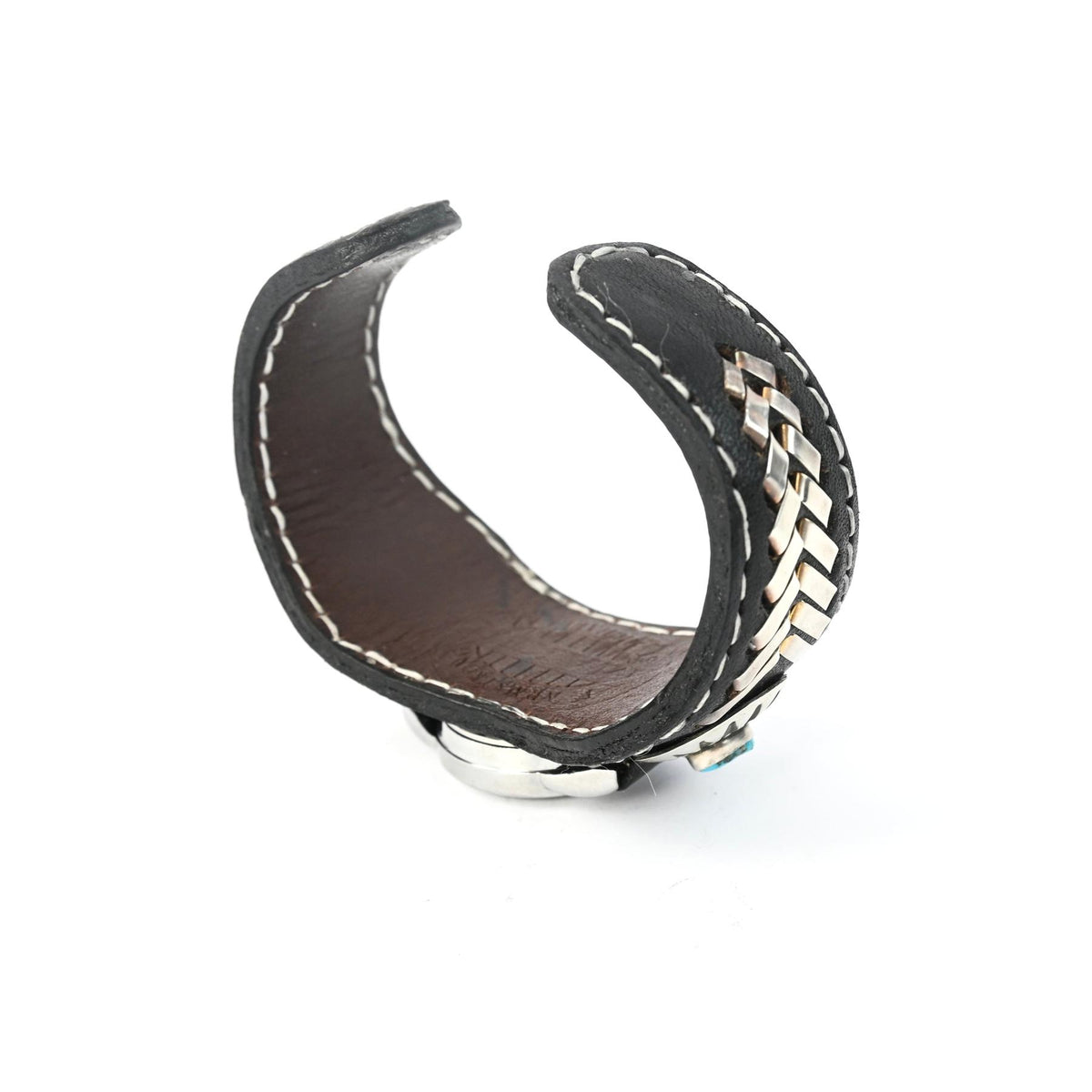 Frank Armstrong Leather and Turquoise Cuff Bracelet Watch-Indian Pueblo Store