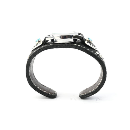 Frank Armstrong Leather and Turquoise Cuff Bracelet Watch
