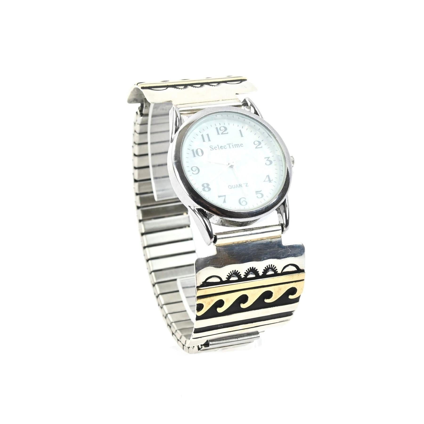 Rosita Singer Vintage Sterling Silver and Gold Watch-Indian Pueblo Store