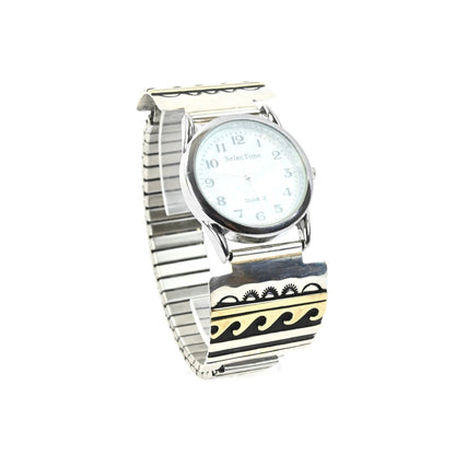 Rosita Singer Vintage Sterling Silver and Gold Watch-Indian Pueblo Store