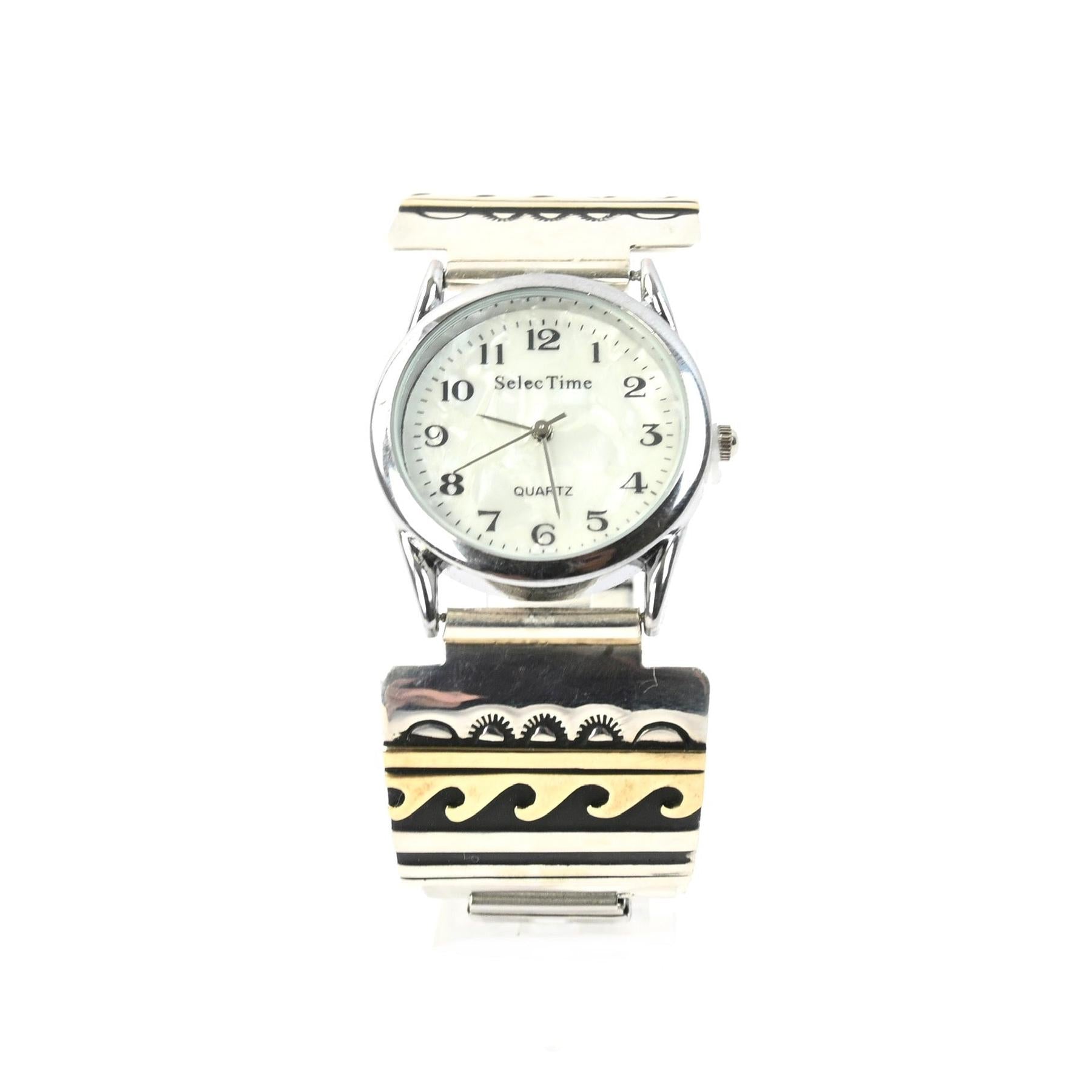 Rosita Singer Vintage Sterling Silver and Gold Watch-Indian Pueblo Store