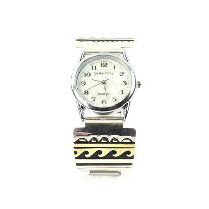 Rosita Singer Vintage Sterling Silver and Gold Watch-Indian Pueblo Store