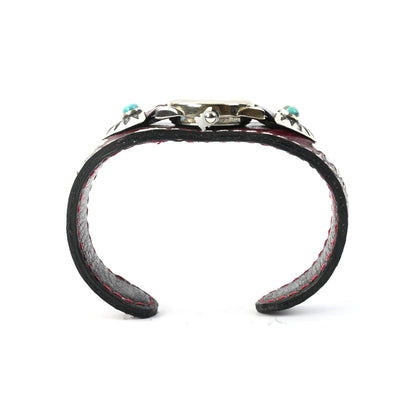 Frank Armstrong Leather Cuff Bracelet Watch-Indian Pueblo Store