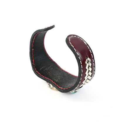 Frank Armstrong Leather Cuff Bracelet Watch-Indian Pueblo Store
