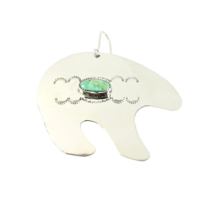 Curtis Benavidez Nickel Silver and Turquoise Cutout Ornaments-Indian Pueblo Store