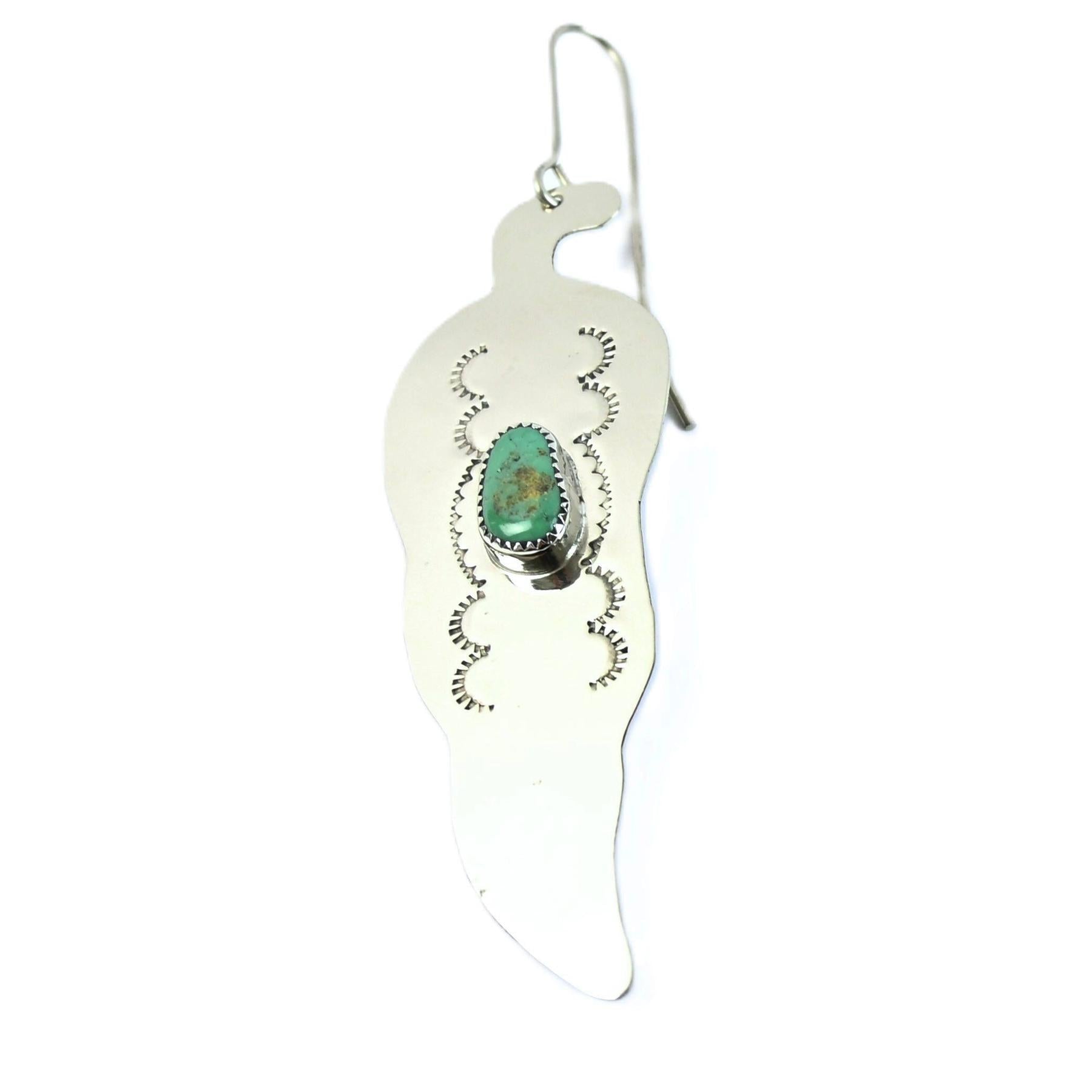 Curtis Benavidez Nickel Silver and Turquoise Cutout Ornaments-Indian Pueblo Store
