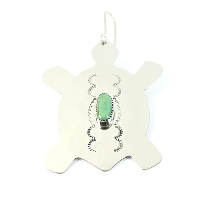 Curtis Benavidez Nickel Silver and Turquoise Cutout Ornaments-Indian Pueblo Store