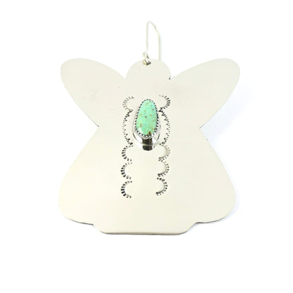 Curtis Benavidez Nickel Silver and Turquoise Cutout Ornaments-Indian Pueblo Store