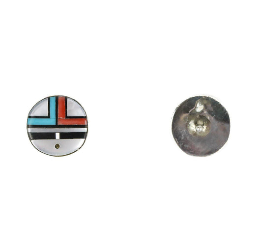 James Cheama Zuni Sunface Earrings-Indian Pueblo Store