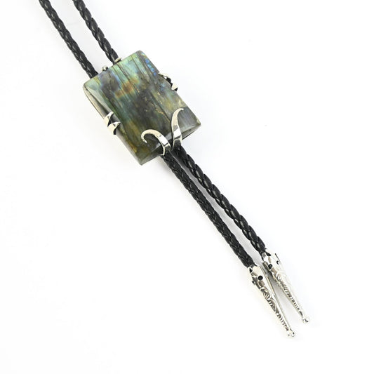 Brandon Peynetsa Labradorite Bolo Tie-Indian Pueblo Store