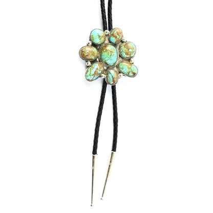 Nelson Morgan Turquoise Cluster Bolo Tie-Indian Pueblo Store