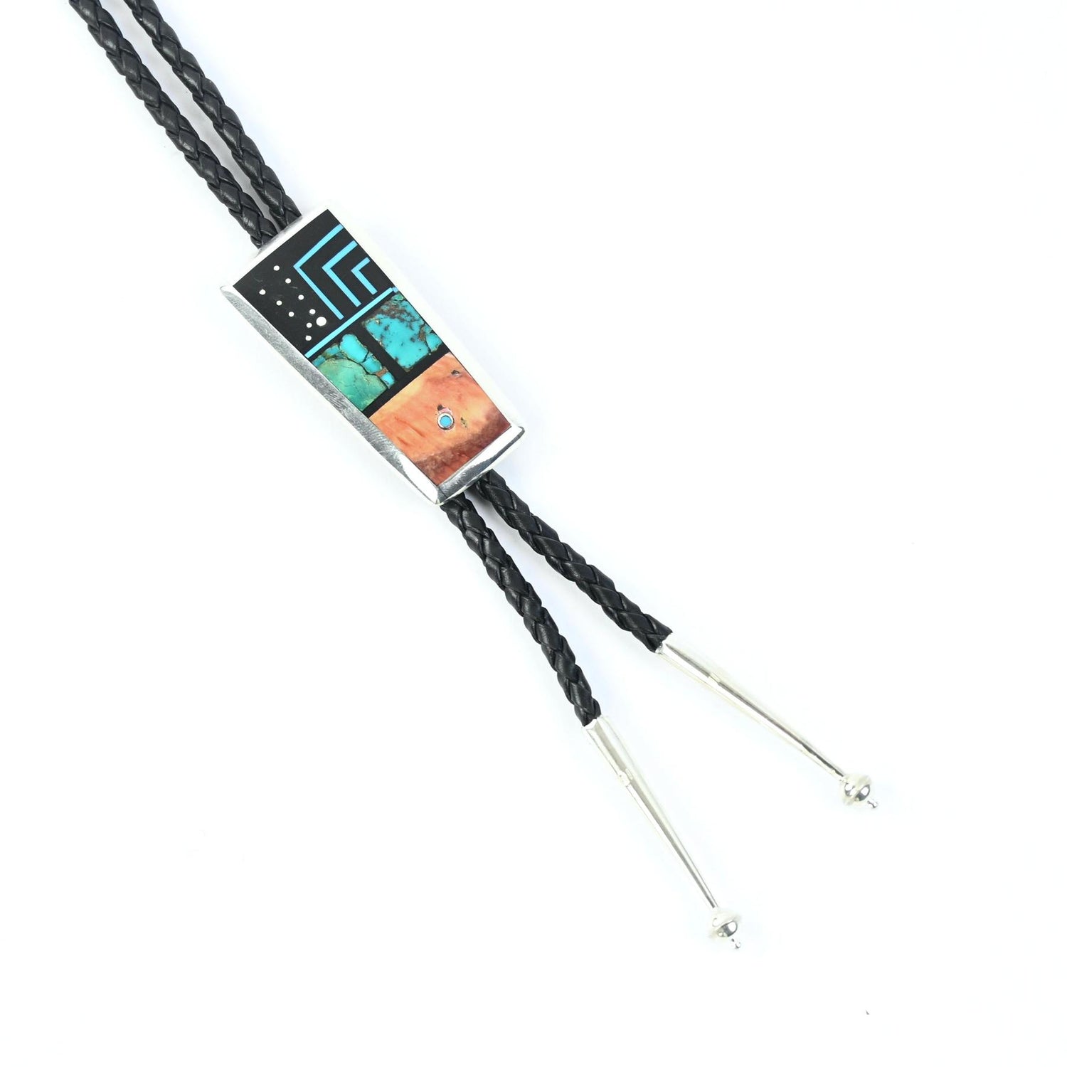 Jimmy Poyer Multi Gemstone Inlay Bolo-Indian Pueblo Store