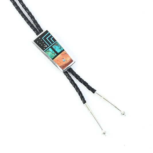 Jimmy Poyer Multi Gemstone Inlay Bolo-Indian Pueblo Store