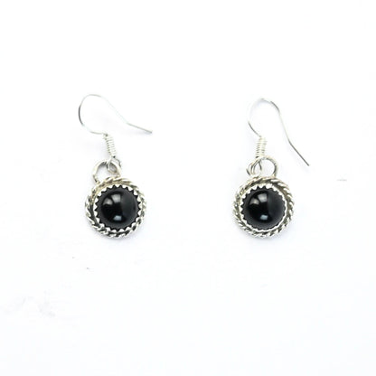 Onyx Drop Earring and Pendant Necklace Set-Indian Pueblo Store