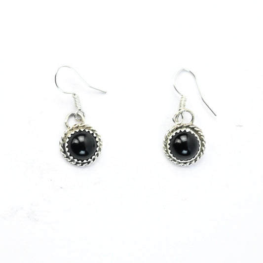 Onyx Drop Earring and Pendant Necklace Set-Indian Pueblo Store