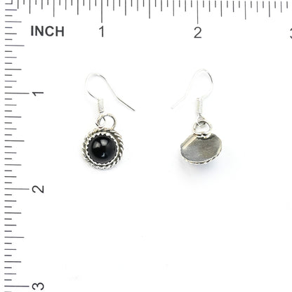 Onyx Drop Earring and Pendant Necklace Set-Indian Pueblo Store