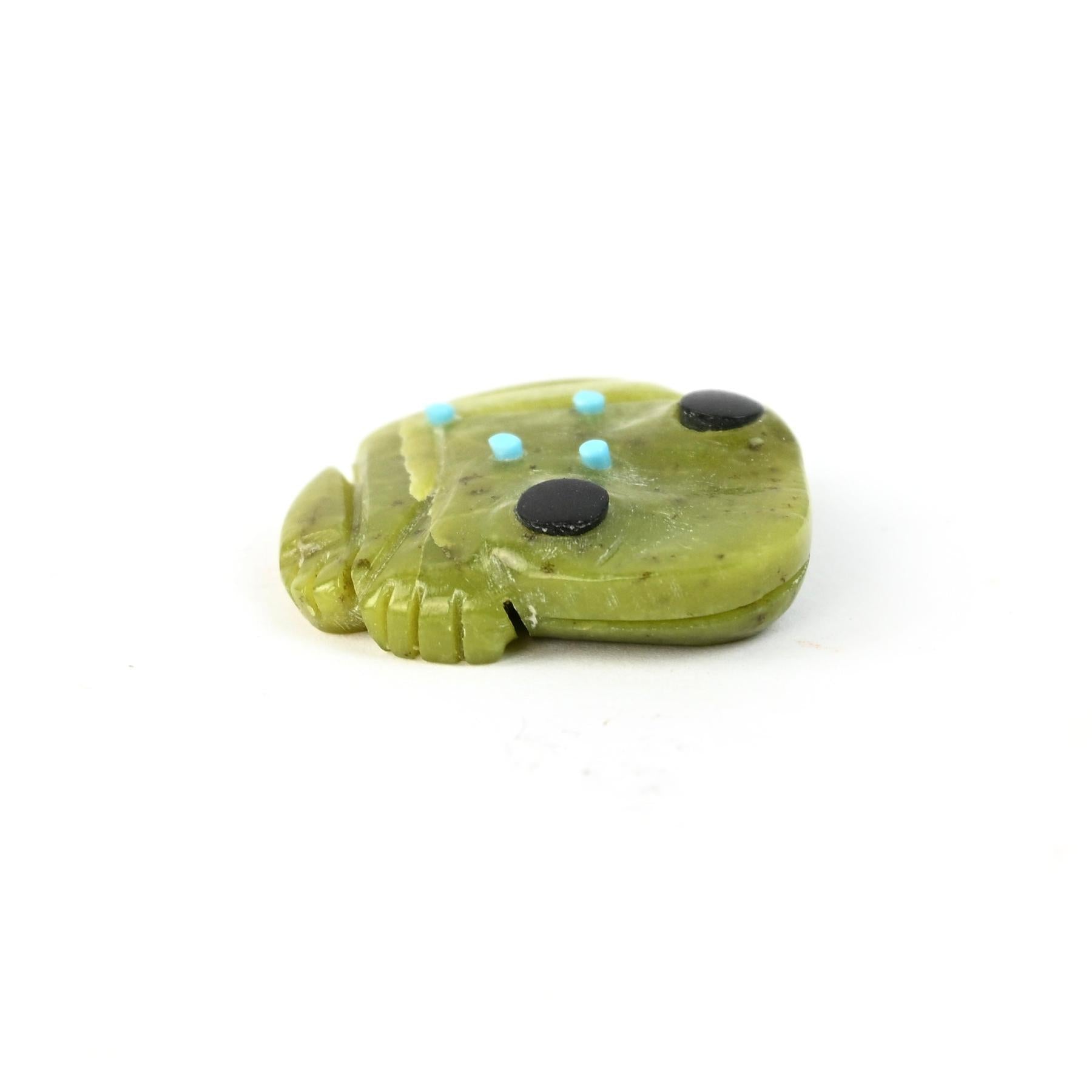 Georgette Quam Serpentine Frog Fetish Carving-Indian Pueblo Store