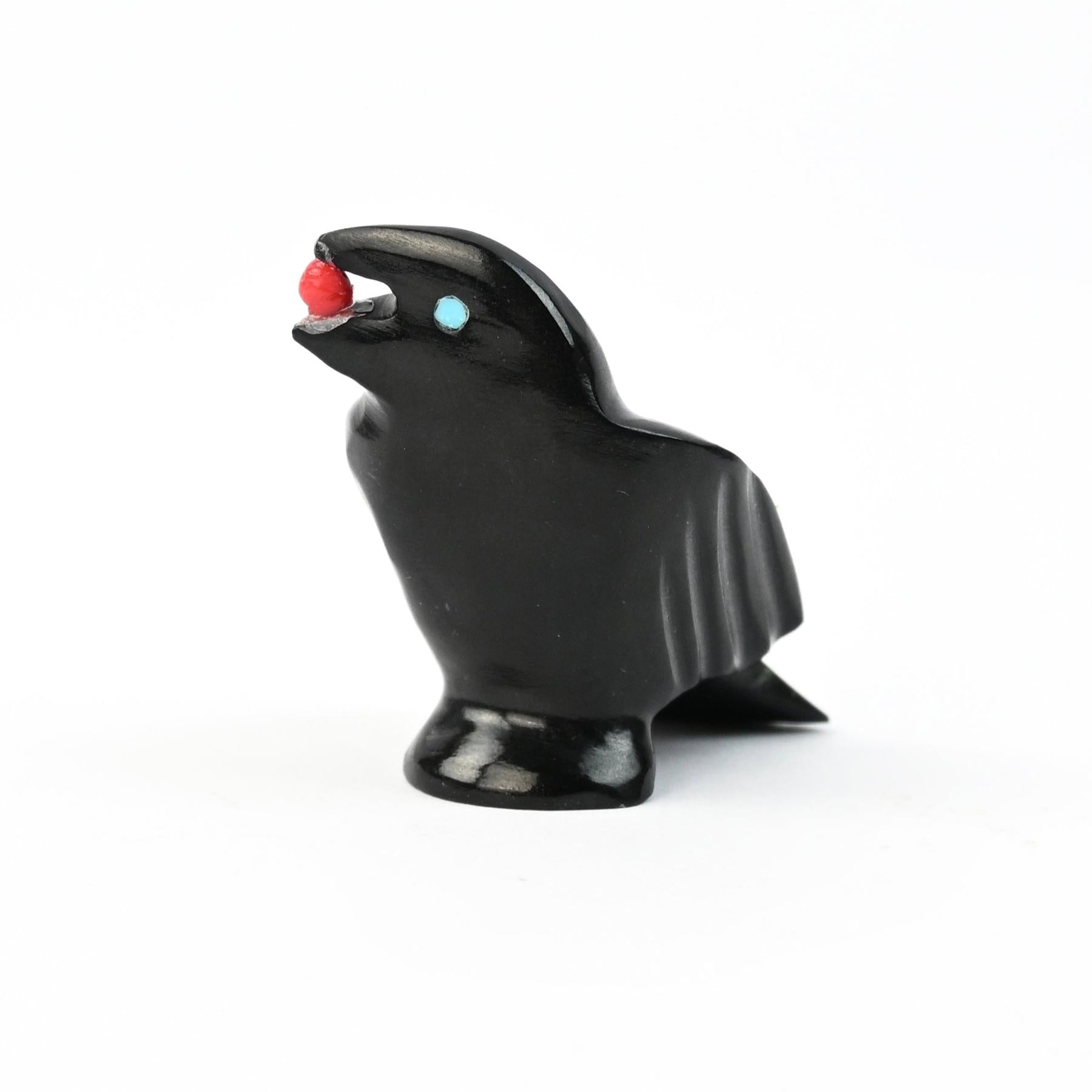 Cal Bowannie Mable Raven Fetish Carving-Indian Pueblo Store