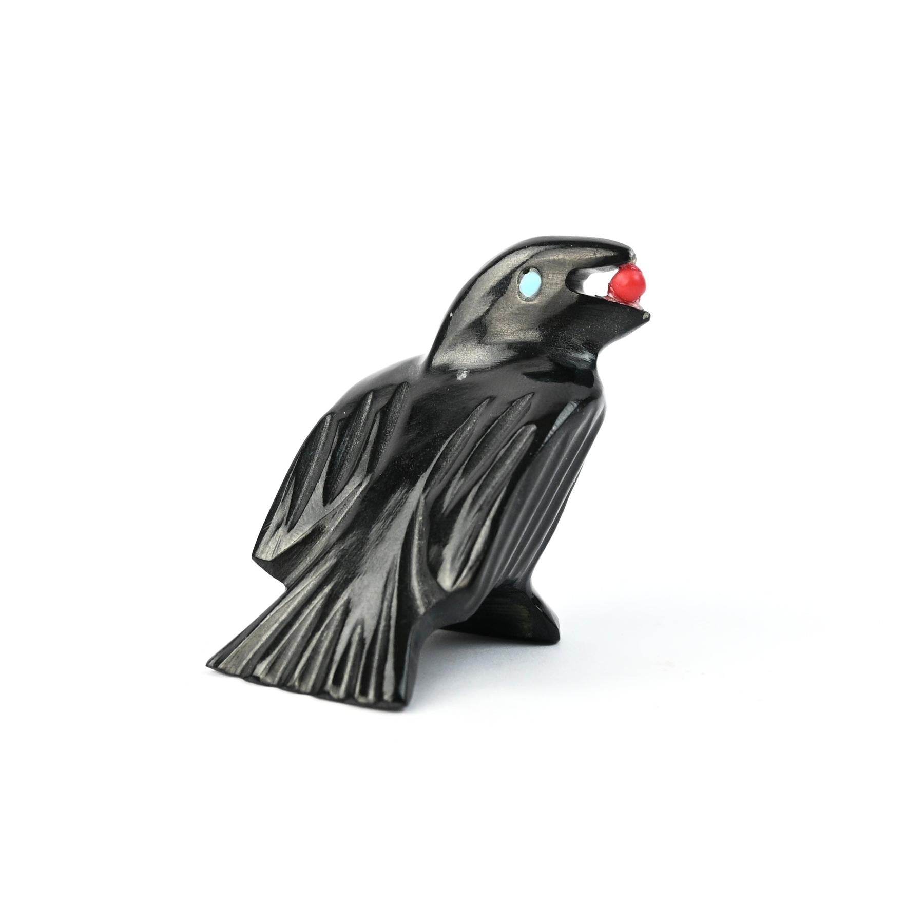 Cal Bowannie Mable Raven Fetish Carving-Indian Pueblo Store