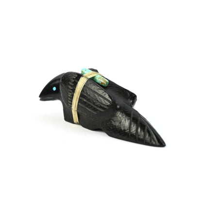 Herbert Halate Jet Raven Fetish Carving-Indian Pueblo Store