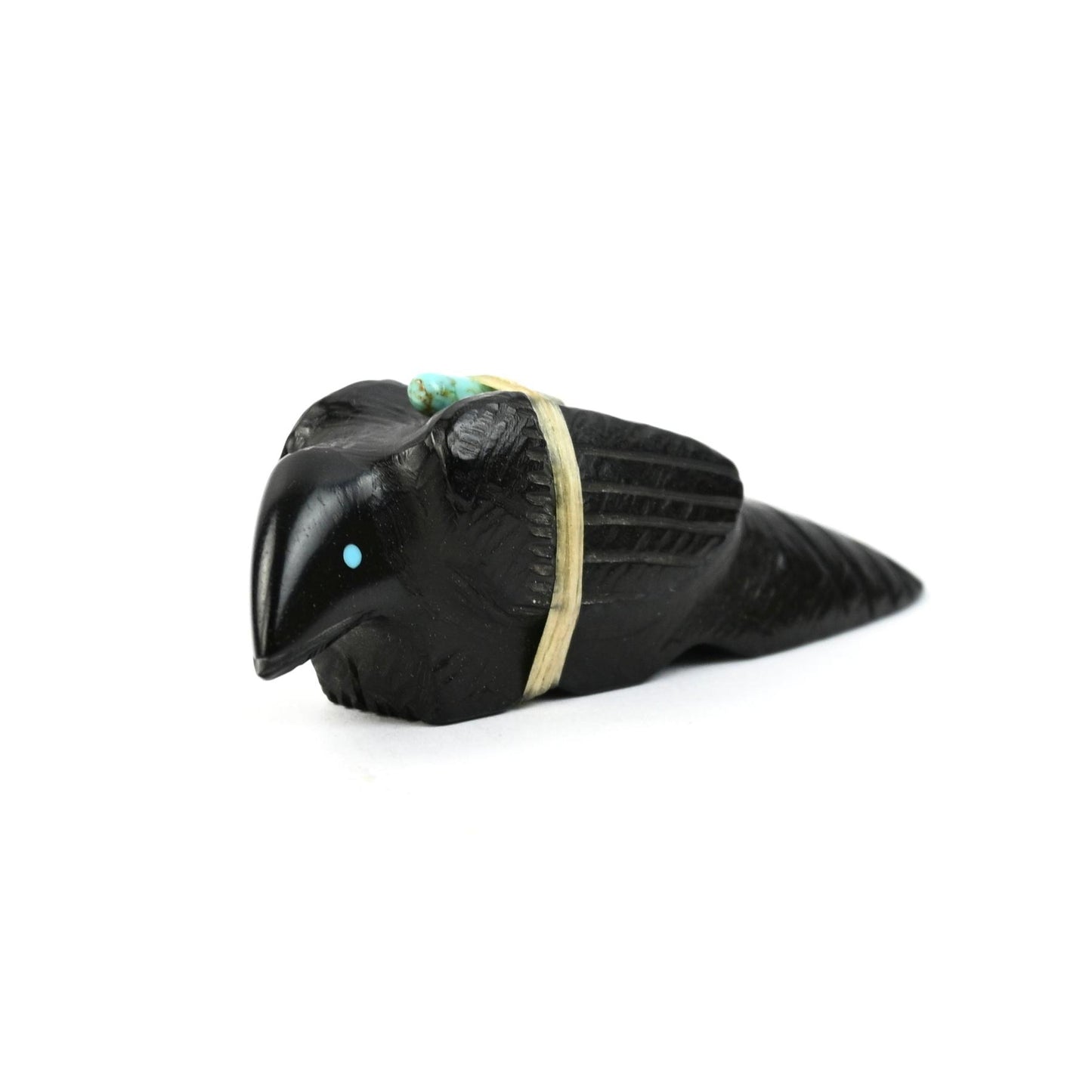 Herbert Halate Jet Raven Fetish Carving-Indian Pueblo Store