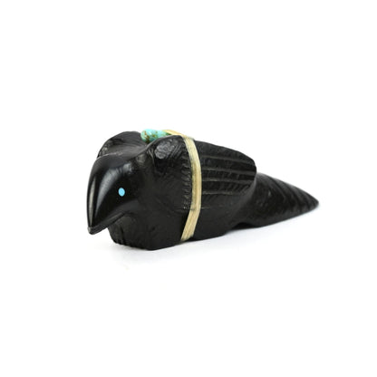 Herbert Halate Jet Raven Fetish Carving-Indian Pueblo Store