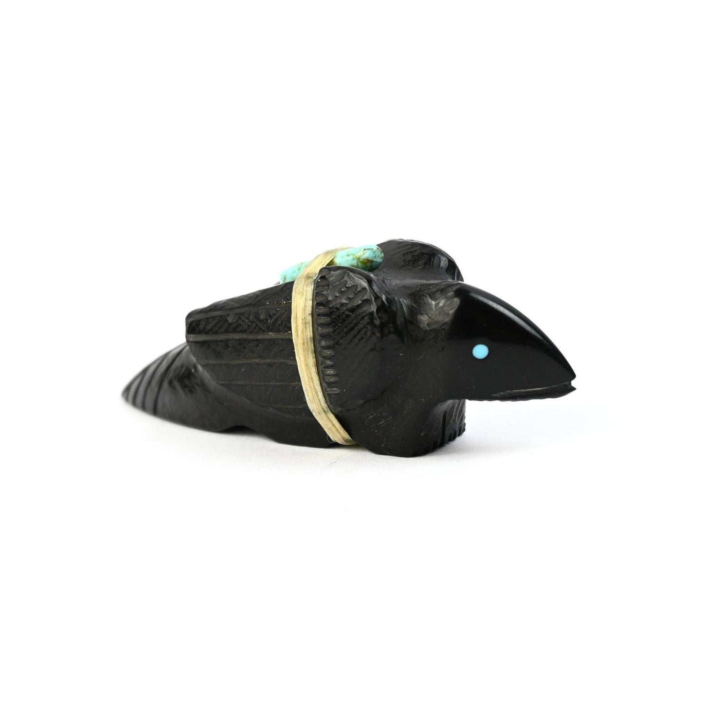 Herbert Halate Jet Raven Fetish Carving-Indian Pueblo Store