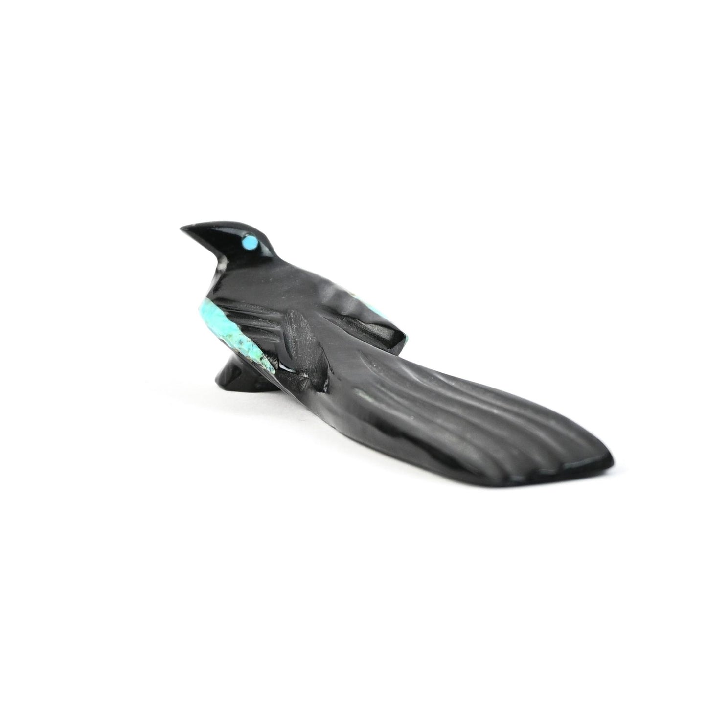Cal Bowannie Marble Magpie Fetish Carving-Indian Pueblo Store