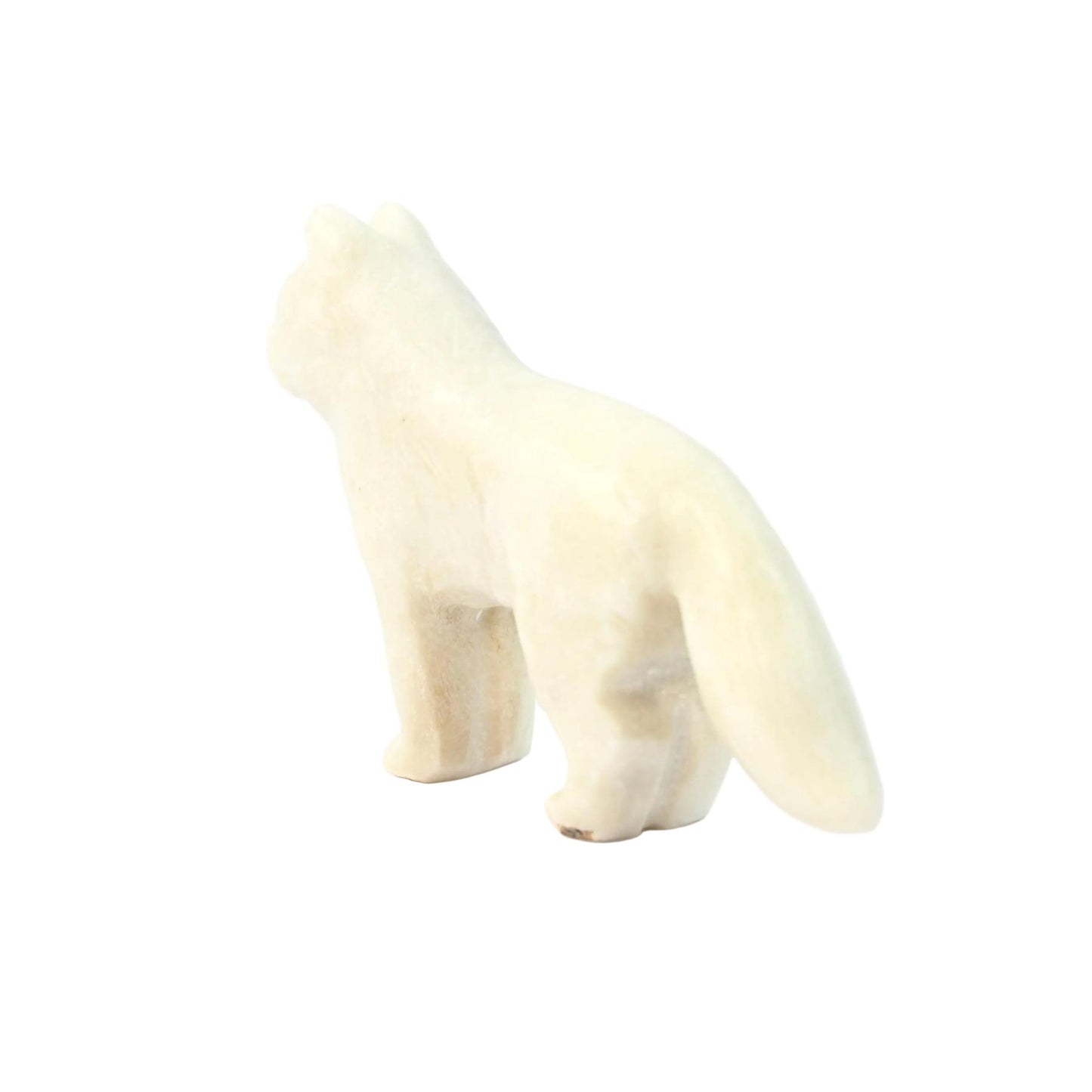 Cody Nastacio Marble Wolf Fetish Carving-Indian Pueblo Store
