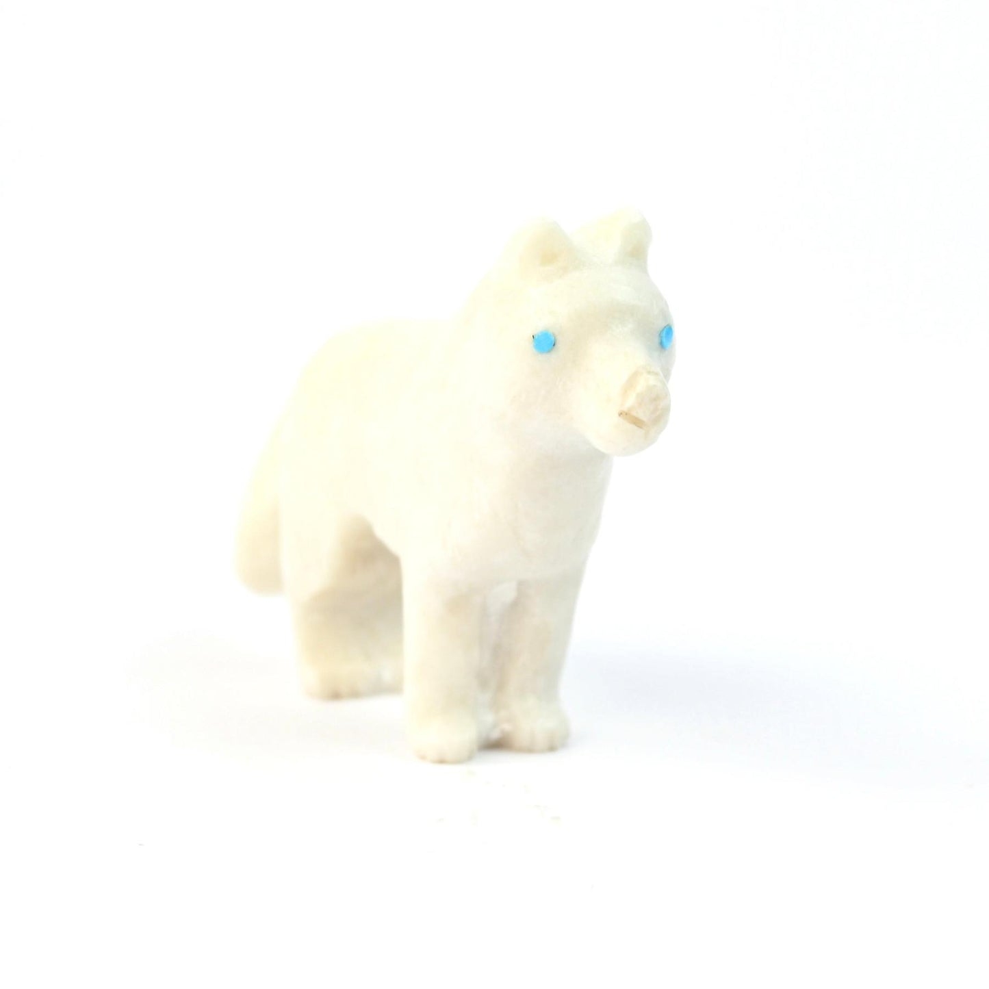 Cody Nastacio Marble Wolf Fetish Carving-Indian Pueblo Store