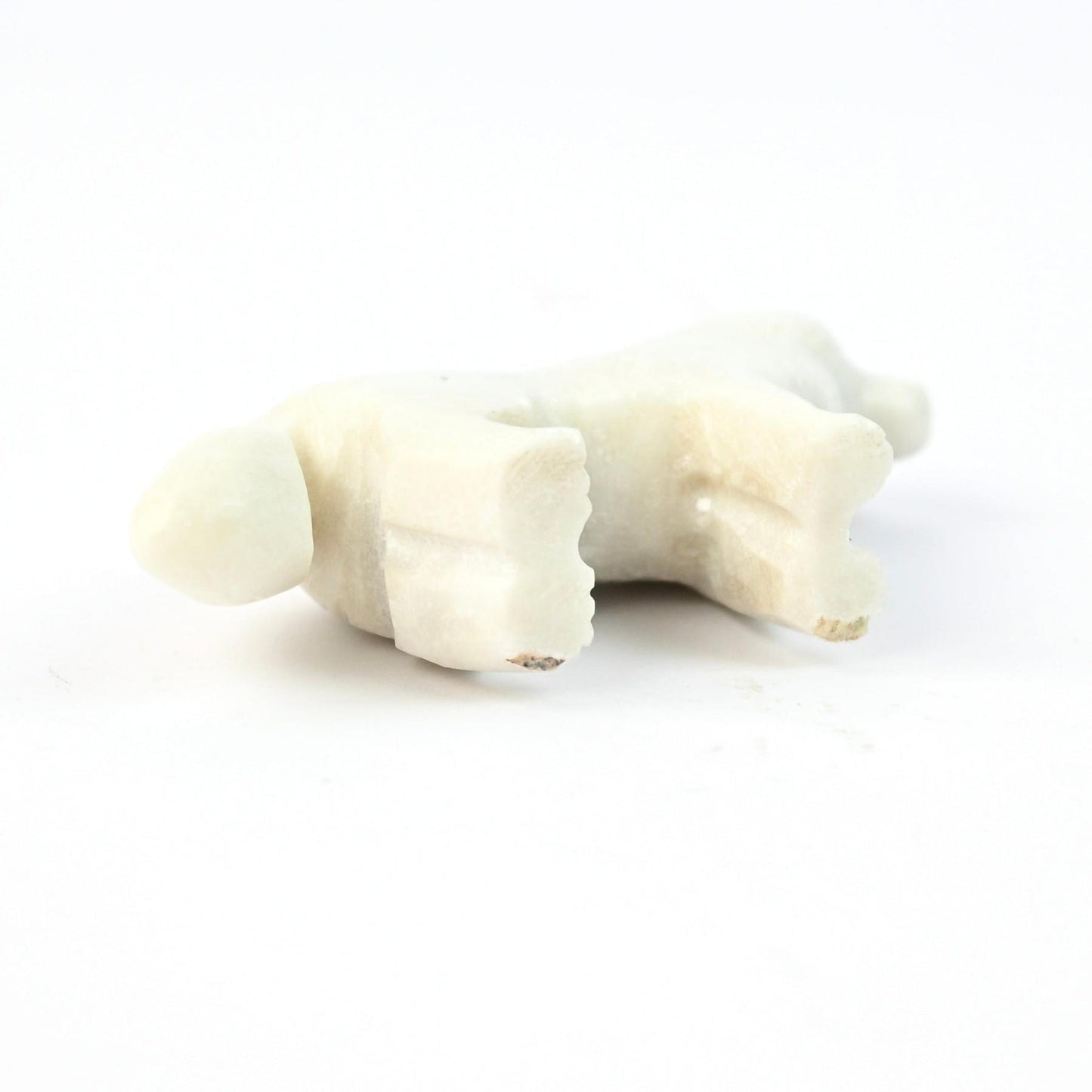 Cody Nastacio Marble Wolf Fetish Carving-Indian Pueblo Store