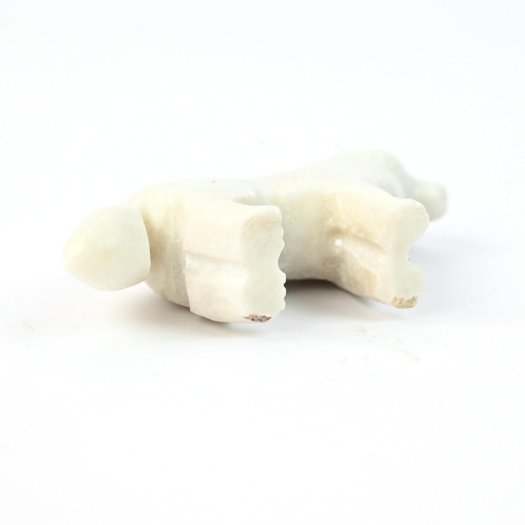 Cody Nastacio Marble Wolf Fetish Carving-Indian Pueblo Store