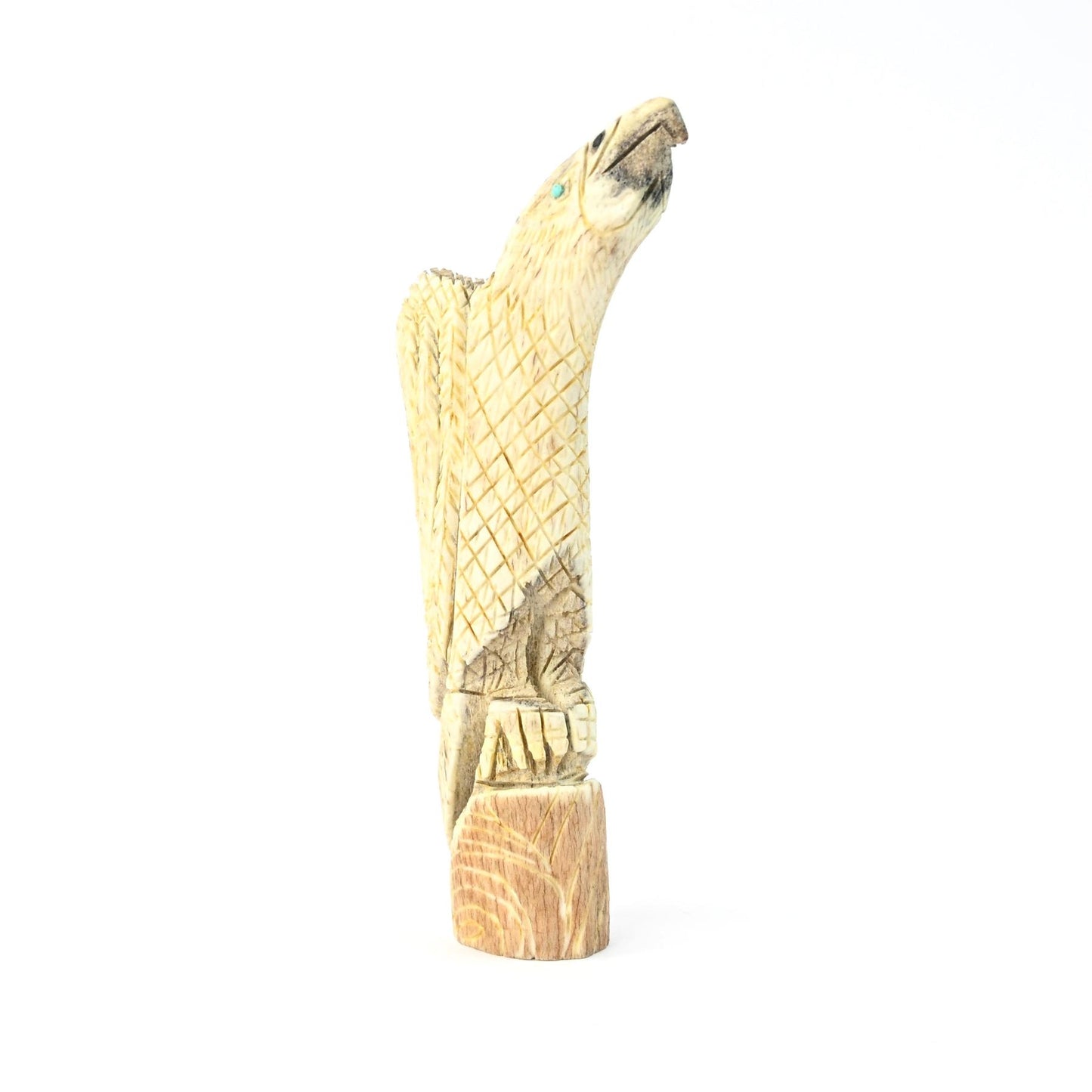 Jon Quam Antler Parrot Fetish Carving-Indian Pueblo Store
