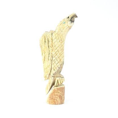 Jon Quam Antler Parrot Fetish Carving-Indian Pueblo Store