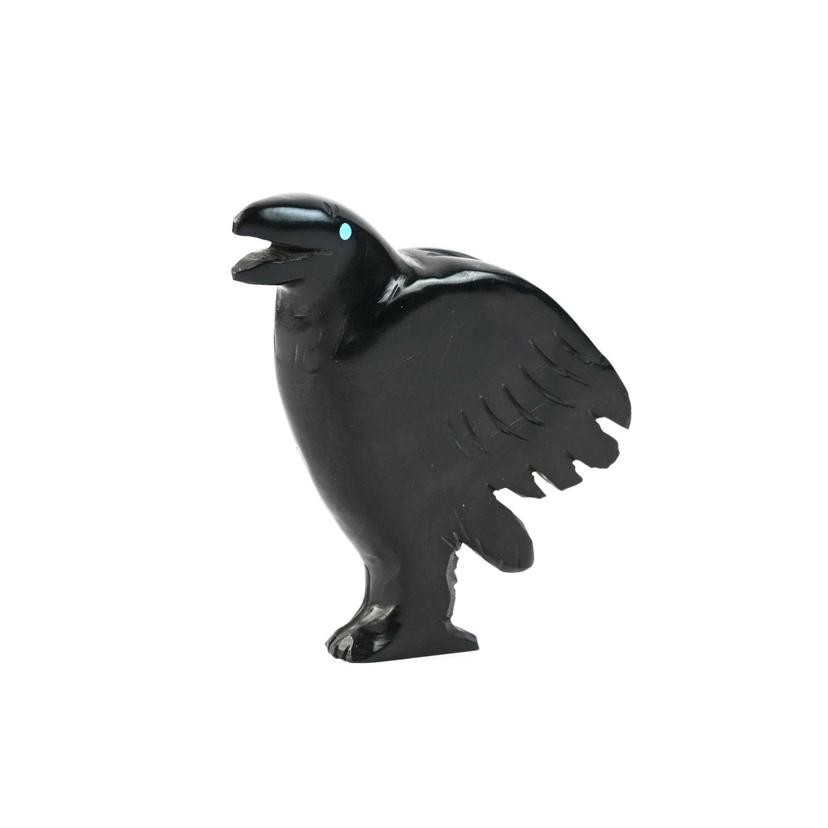 Cody Nastacio Jet Raven Fetish Carving-Indian Pueblo Store