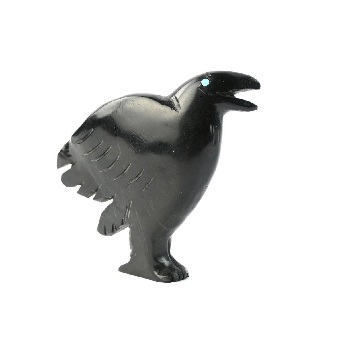 Cody Nastacio Jet Raven Fetish Carving-Indian Pueblo Store