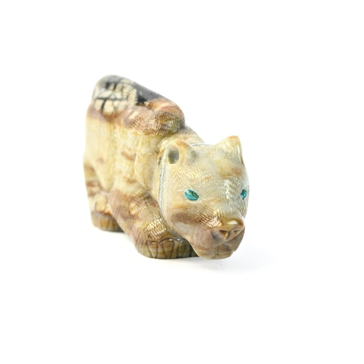 Randy Lucio Picasso Marble Mountain Lion Fetish Carving-Indian Pueblo Store