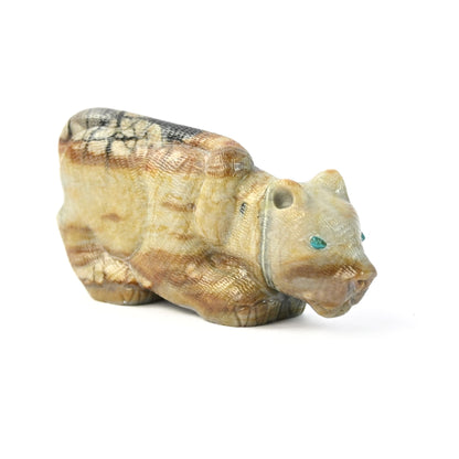 Randy Lucio Picasso Marble Mountain Lion Fetish Carving-Indian Pueblo Store