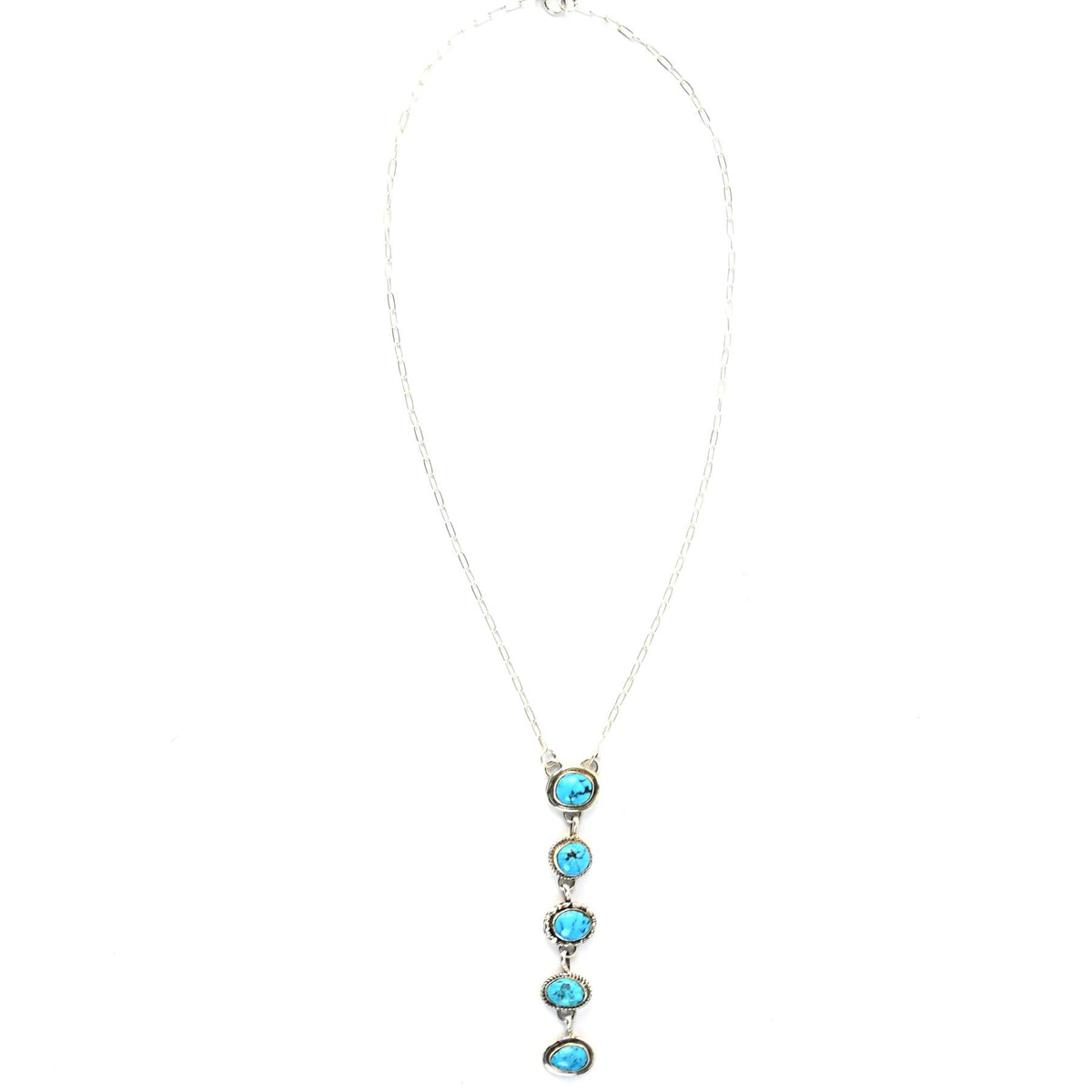 Kree Blanchard Turquoise Drop Lariat Necklace-Indian Pueblo Store