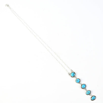 Kree Blanchard Turquoise Drop Lariat Necklace-Indian Pueblo Store