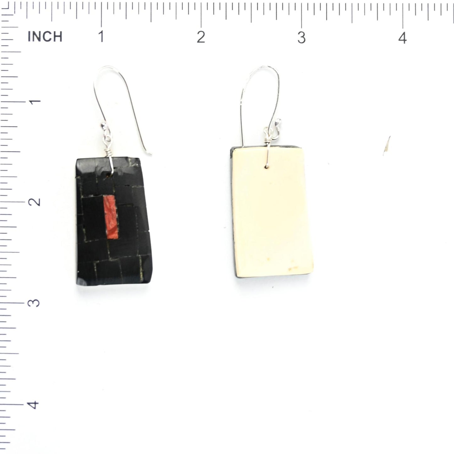 John and Mary Aguilar Santo Domingo Mosaic Earrings-Indian Pueblo Store