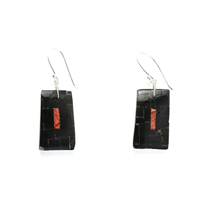 John and Mary Aguilar Santo Domingo Mosaic Earrings-Indian Pueblo Store