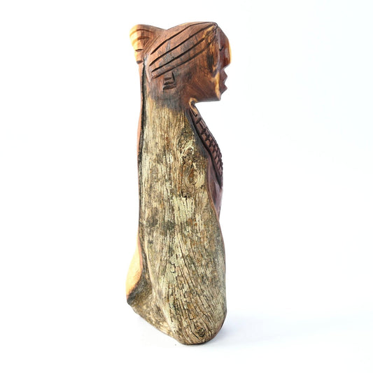 Harry and Isabella Benally "Dine Lady" Juniper Wood Carving-Indian Pueblo Store