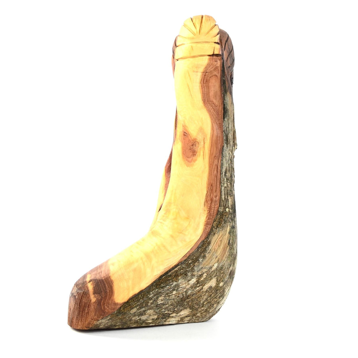 Harry and Isabella Benally "Dine Lady" Juniper Wood Carving-Indian Pueblo Store