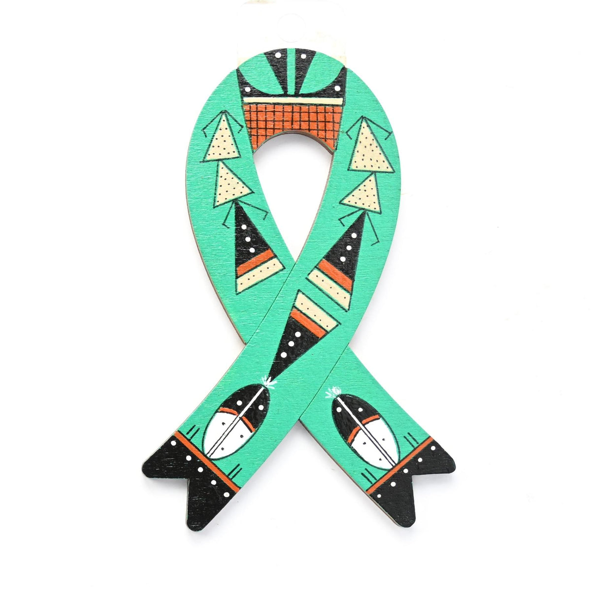 Elvis Torres San Ildefonso Cutout Wood Pins-Indian Pueblo Store