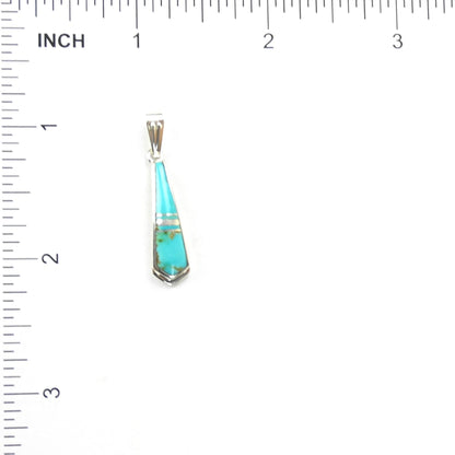 Rick Tolino Turquoise Inlay Earring and Pendant Set-Indian Pueblo Store